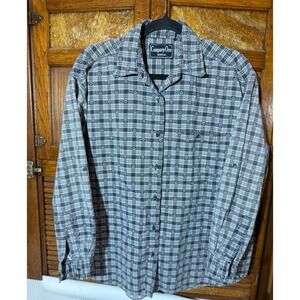 Vintage ladies button up with hearts.  Valentine's Day.  Sz xL 2XL cottagecore